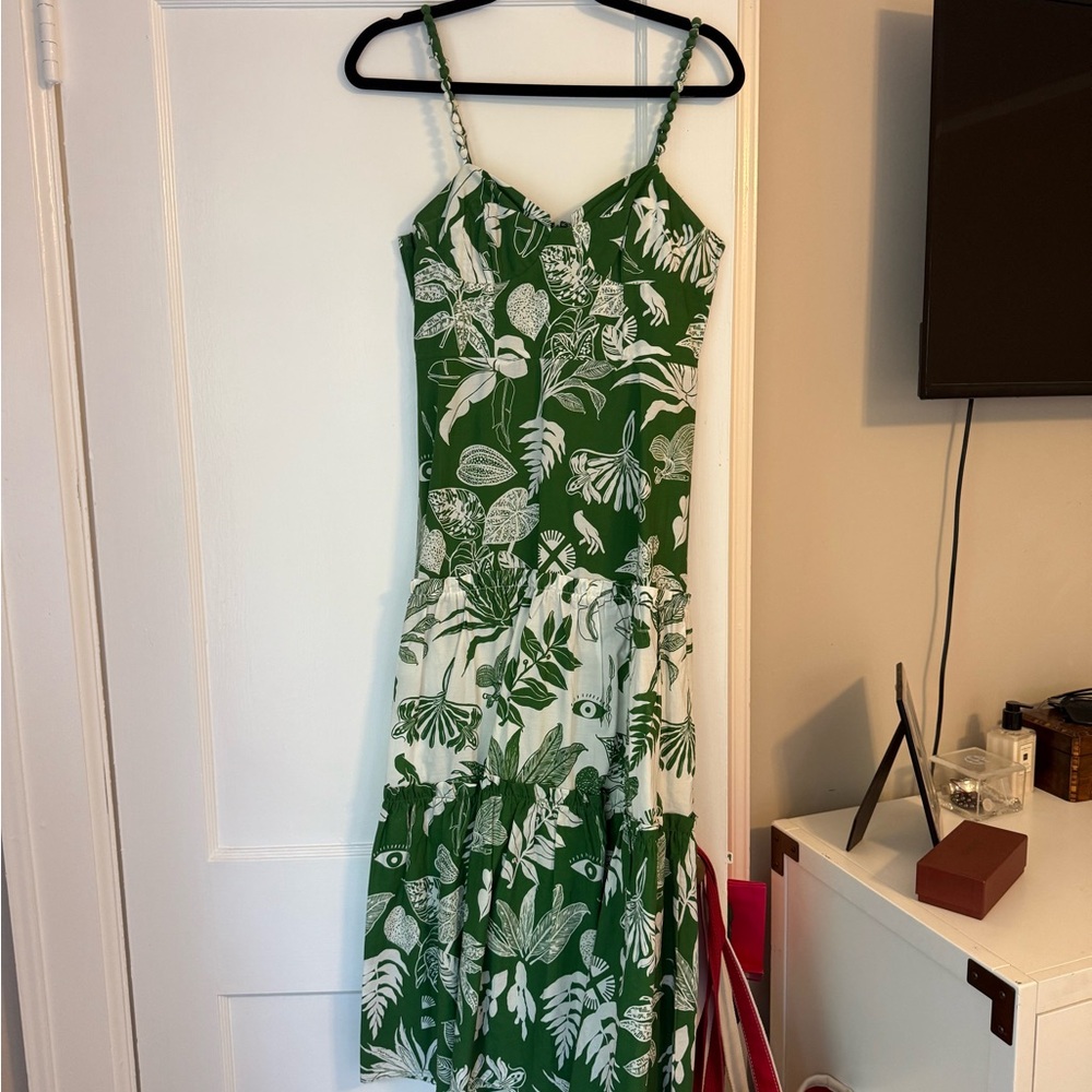 Farm Rio Green Floral Dress
